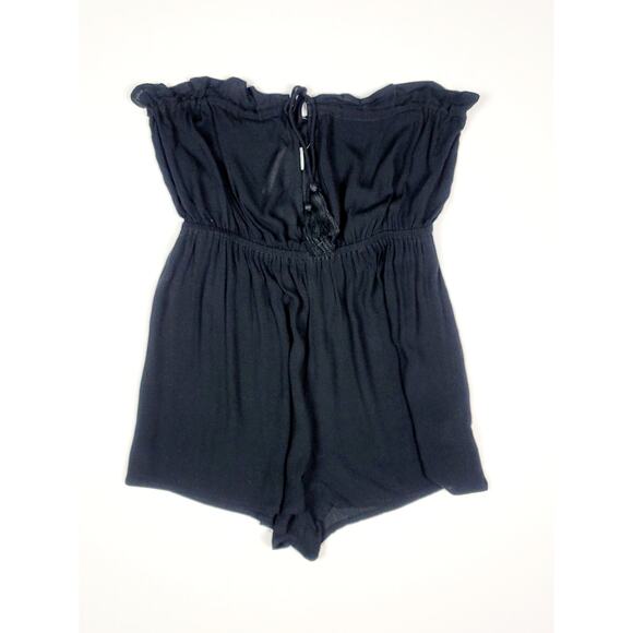 NEW ASOS SEXY BLACK BANDEAU BEACH ROMPER - SIZE: 6 - Picture 2 of 10